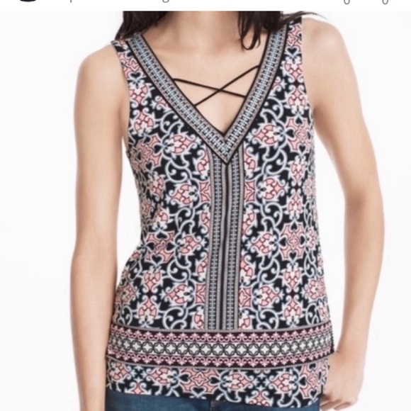 White House Black Market sleeveless blouse - Picture 1 of 11